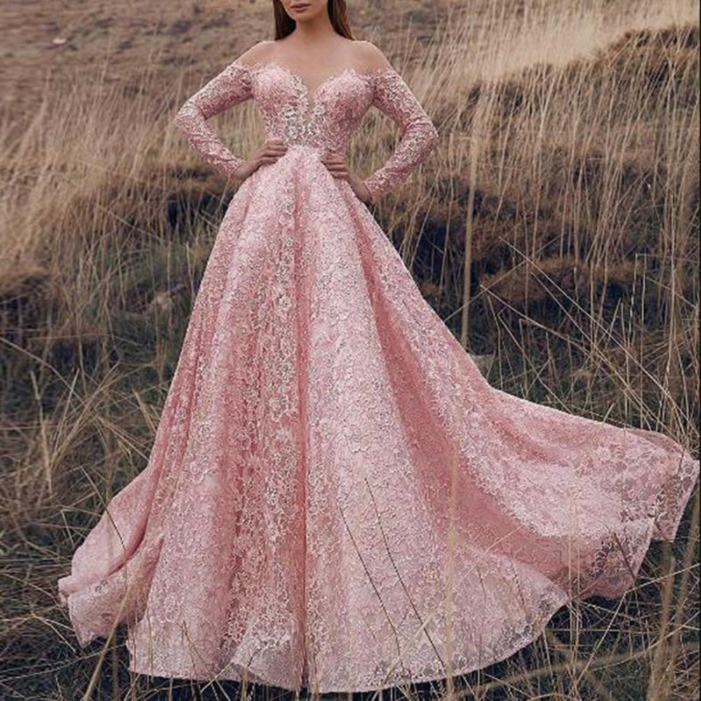 ZARA Sexy Summer Cutout Off Shoulder Embroidered Wedding Dress Ball Gown